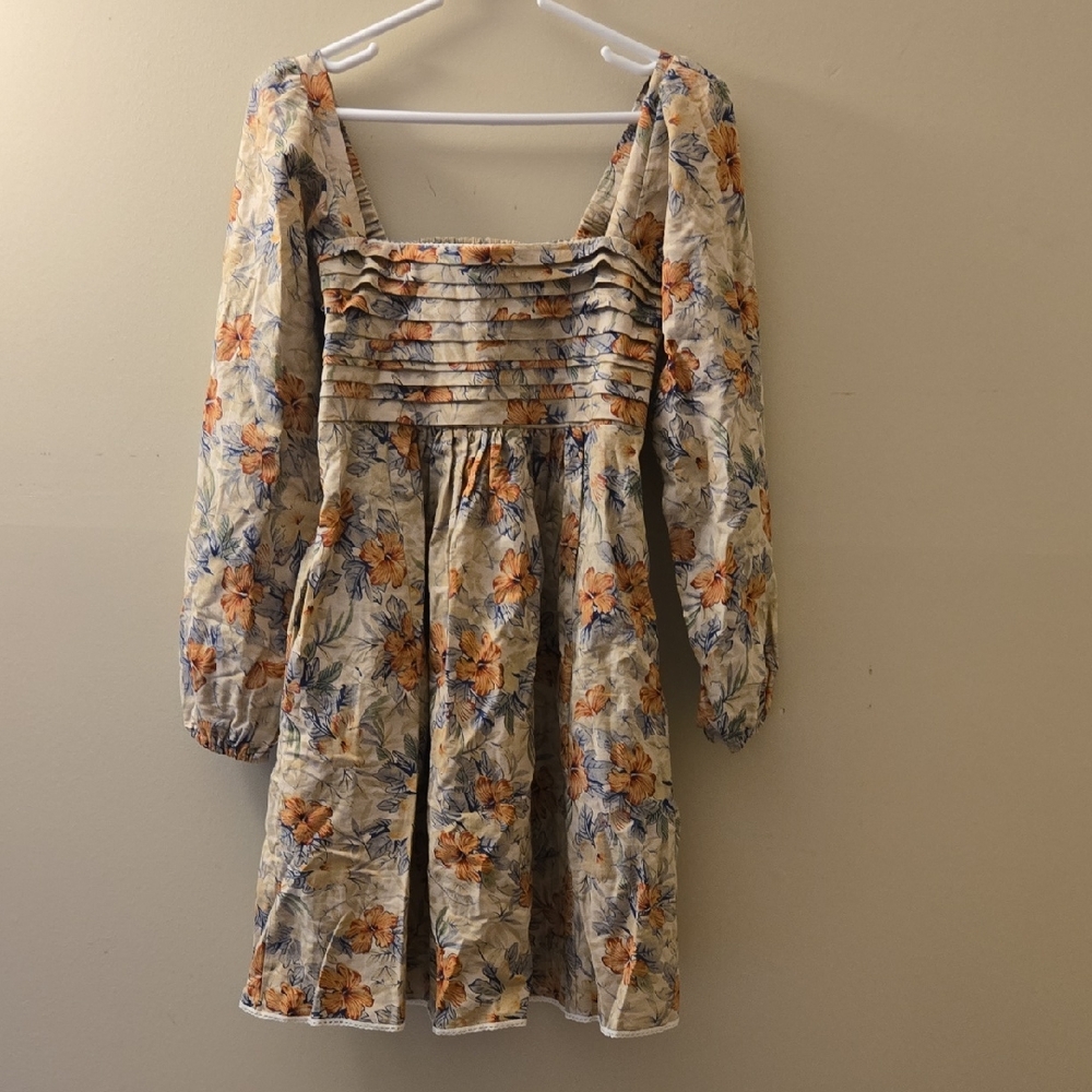 Maternity Floral Long Sleeve Dress